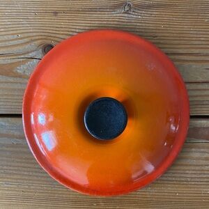Vintage Le Creuset Orange Cast Iron Replacement Lid #16